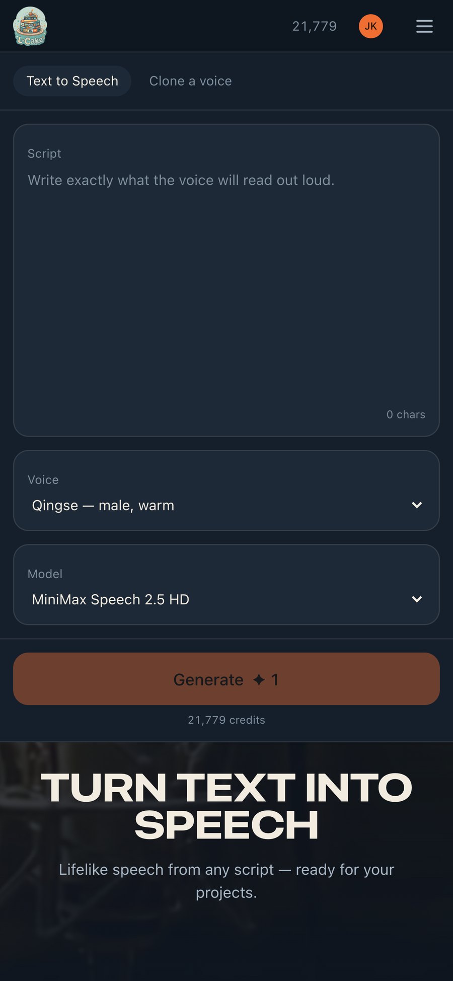 Voice on a phone